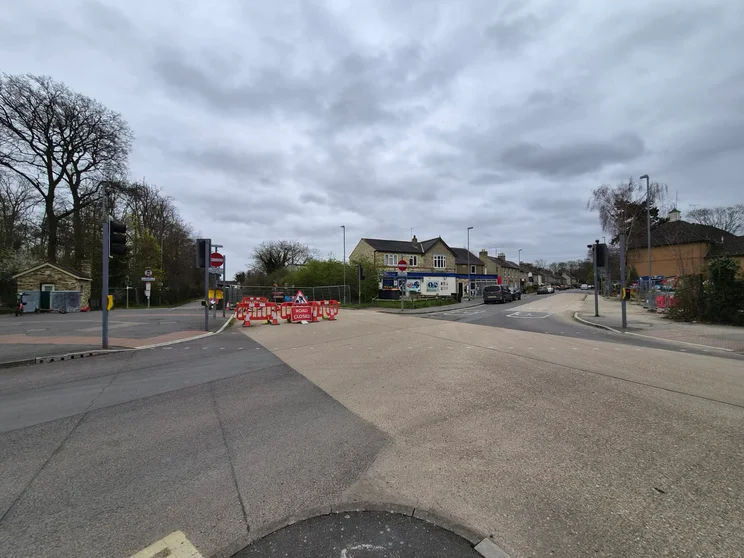 Wide angle shot of an intersection