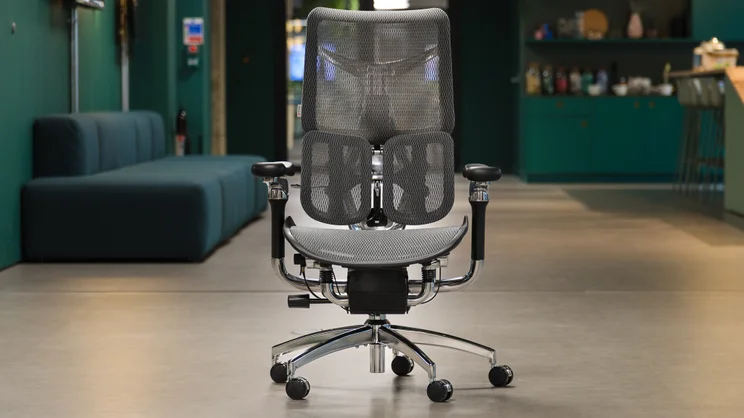 A front view of the Sihoo Doro S300 office chair in an office