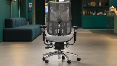 A front view of the Sihoo Doro S300 office chair in an office