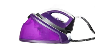 5 things to know befor you buy a steam generator iron purple iron on a white background