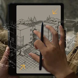 The TCL Note A1 pictured in use, sketching