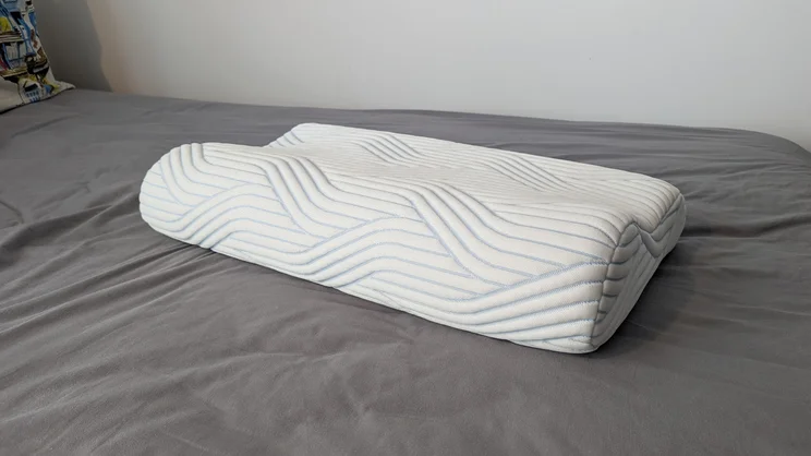 The Tempur Original SmartCool Pillow on a bed