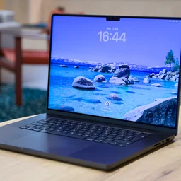 The 2026 M5 Pro MacBook Pro, open, pictured from the front right quarter