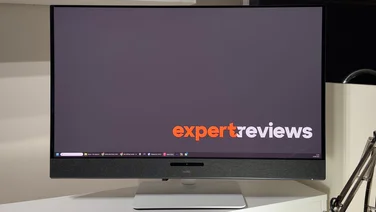 The Dell 32 Plus monitor pictured from the front