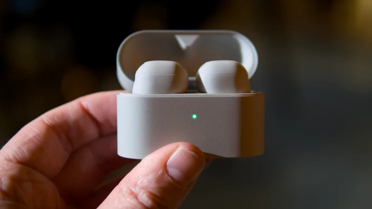 The Sony WF-1000XM6 in their charging case, open