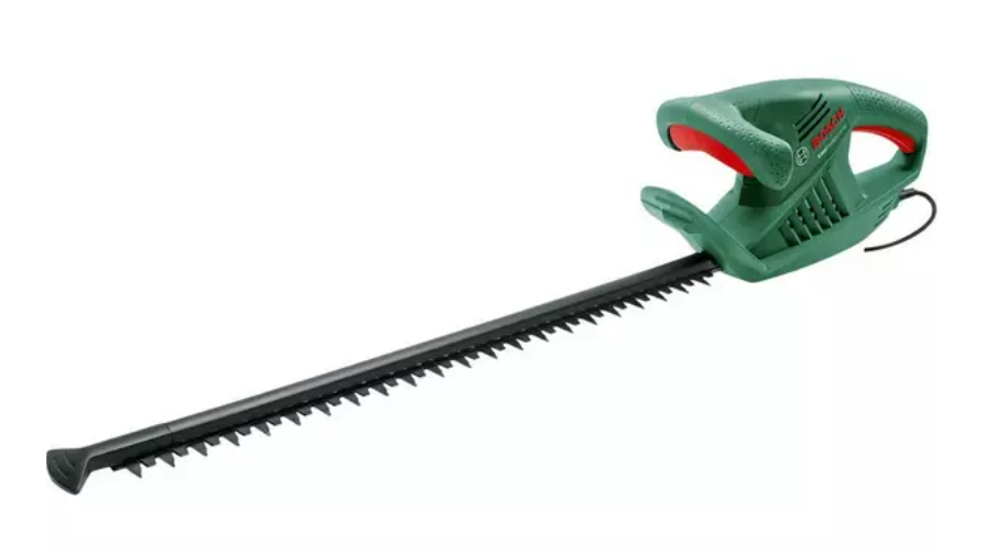 Bosch EasyHedgeCut60 hedge trimmer on a white background
