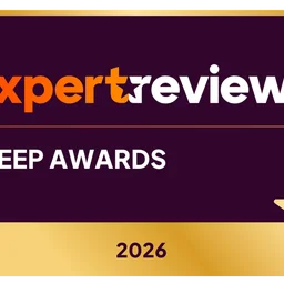 A large badge reading Expert Reviews Sleep Awards 2026