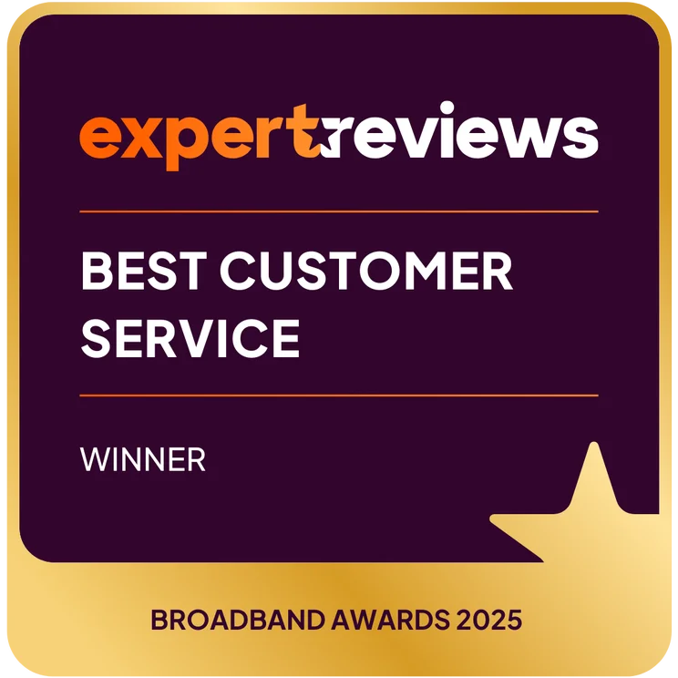 WINNER - Best Customer Service - ExR Broadband Awards 2025